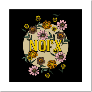 Nofx Name Personalized Flower Retro Floral 80s 90s Name Style Posters and Art